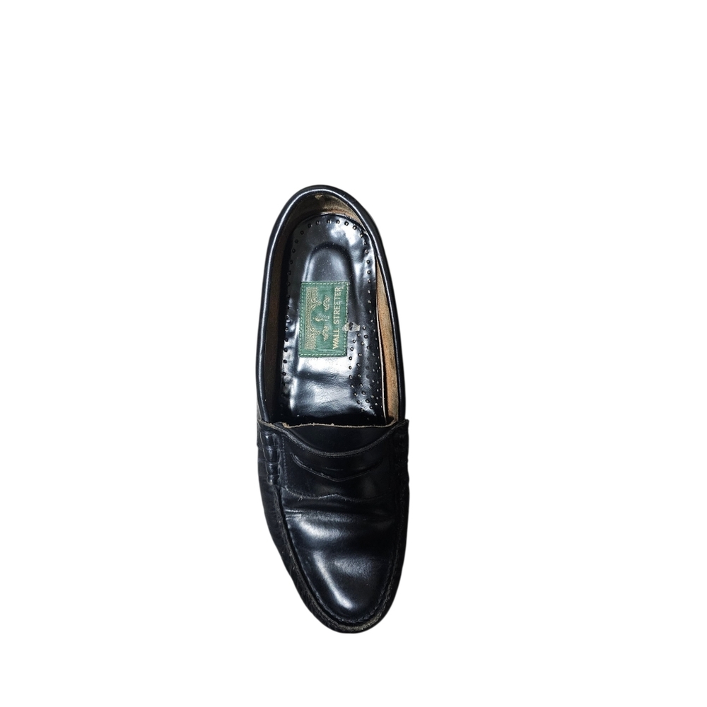 Wall Streeter Vintage Deadstock Black Leather Penny Loafers Mens 10.5 D - Picture 10 of 10